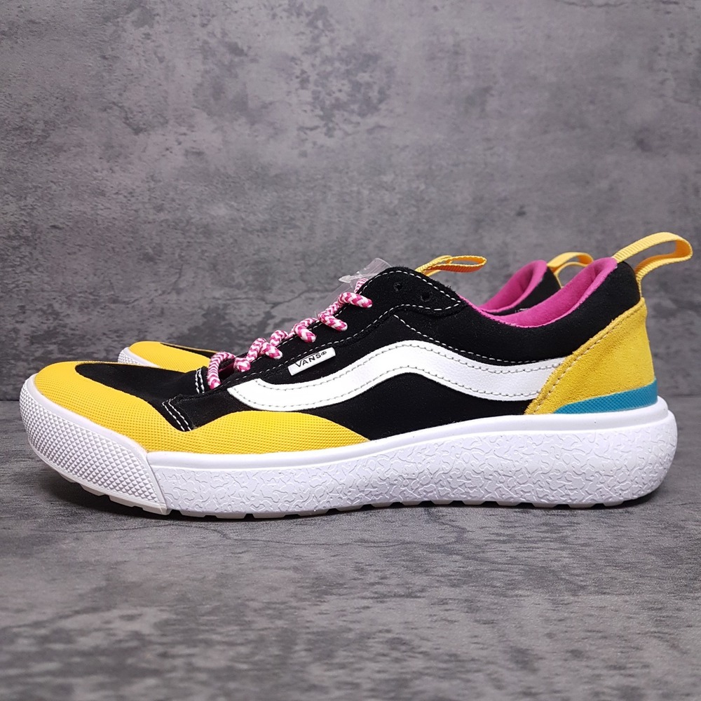 Vans Black and Yellow UltraRange EXO SE ‘66 Supply Suede Sneakers